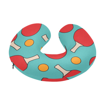 Ping Pong Pattern Print Design A01 U-Shaped Travel Neck Pillow