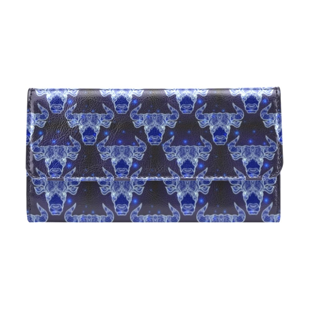 Taurus Print Design LKS302 Women's Trifold Wallet