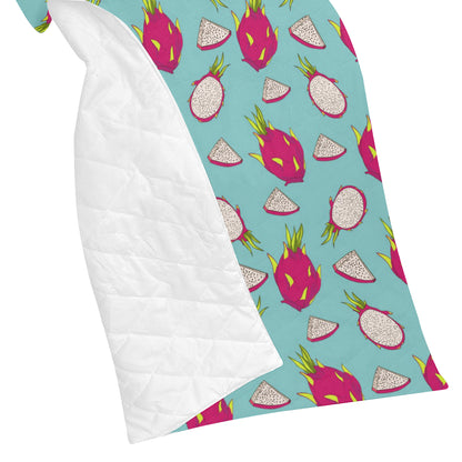 Dragonfruit Pattern Print Design DF01 Premium Quilt