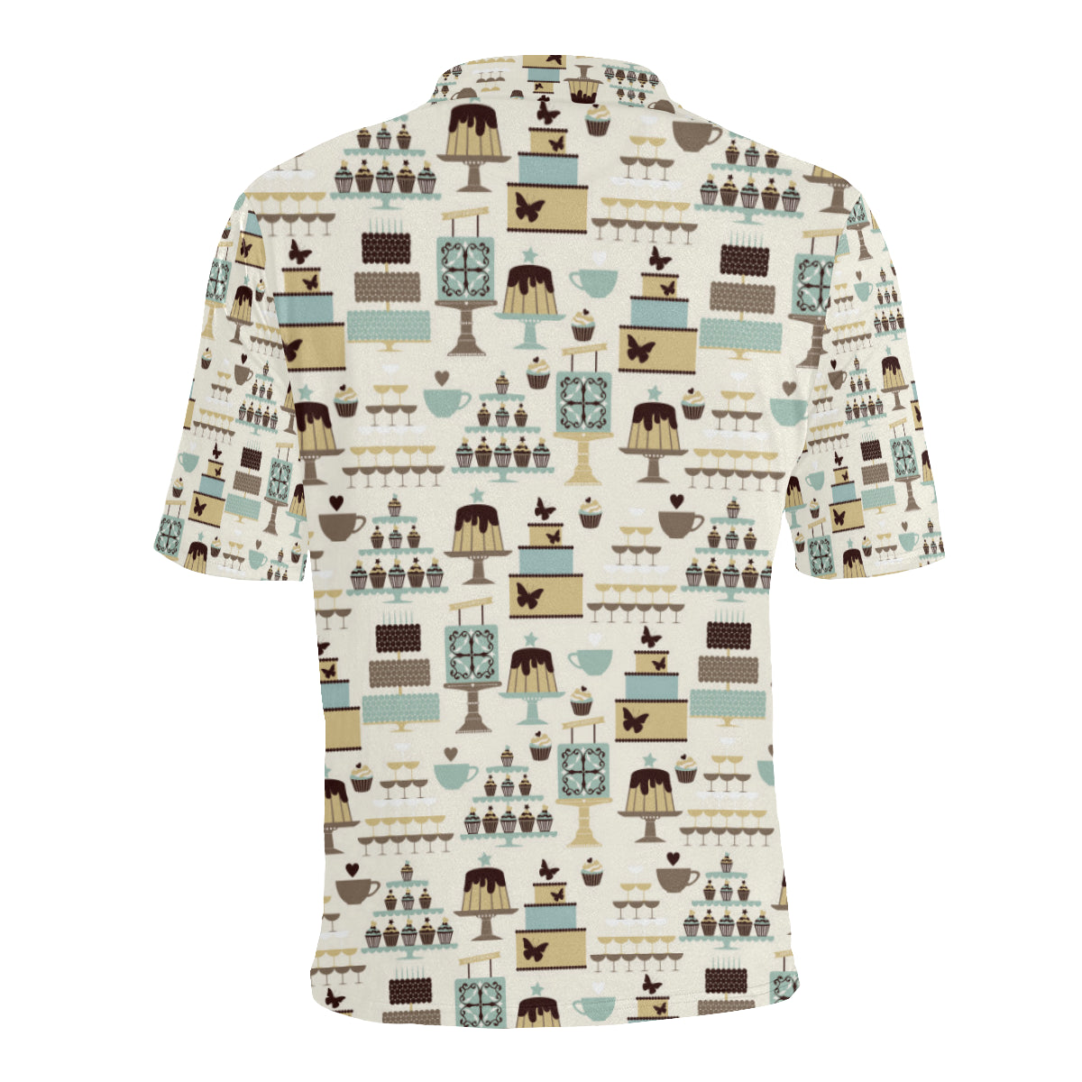 Cake Pattern Print Design 02 Men Polo Shirt