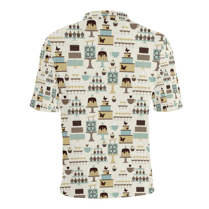 Cake Pattern Print Design 02 Men Polo Shirt
