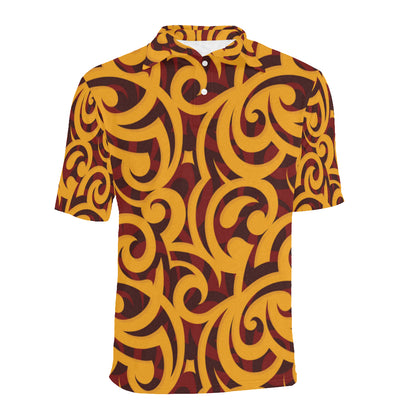 Maori Pattern Print Design 02 Men Polo Shirt