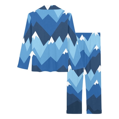 Mountain Pattern Print Design 04 Women's Long Pajama Set