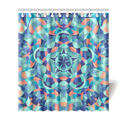 Kaleidoscope Pattern Print Design 03 Shower Curtain