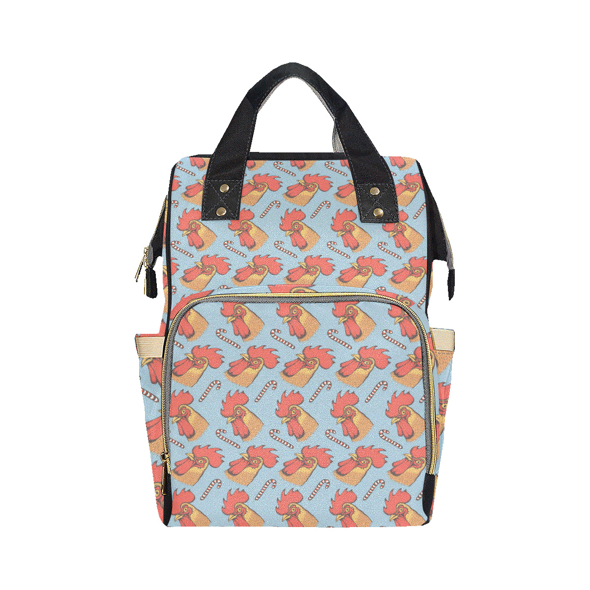 Rooster Pattern Print Design A05 Diaper Bag Backpack