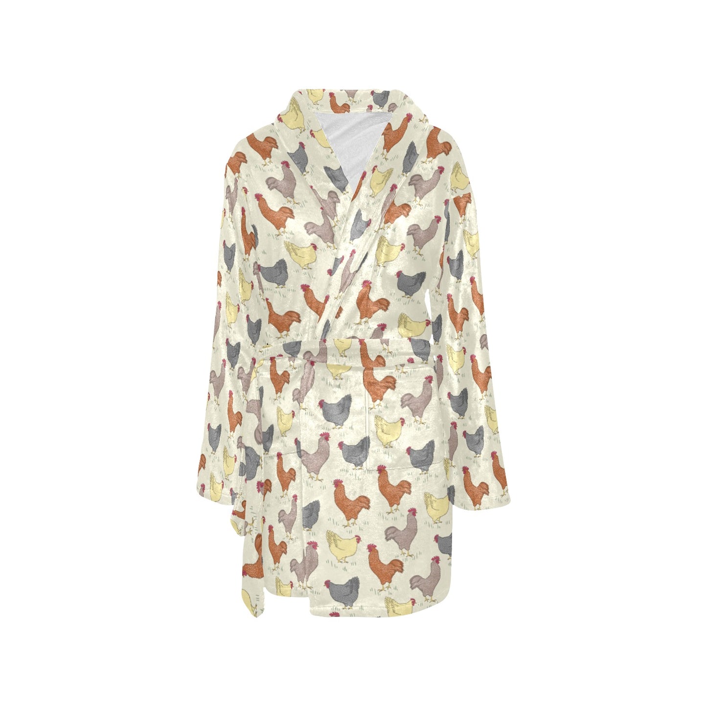 Chicken Pattern Print Design 05 Women's Fleece Robe