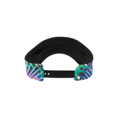 Neon Flower Tropical Palm Leaves Unisex Sun Visor