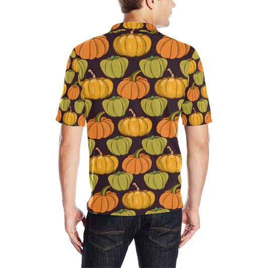 Pumpkin Pattern Print Design A01 Men Polo Shirt