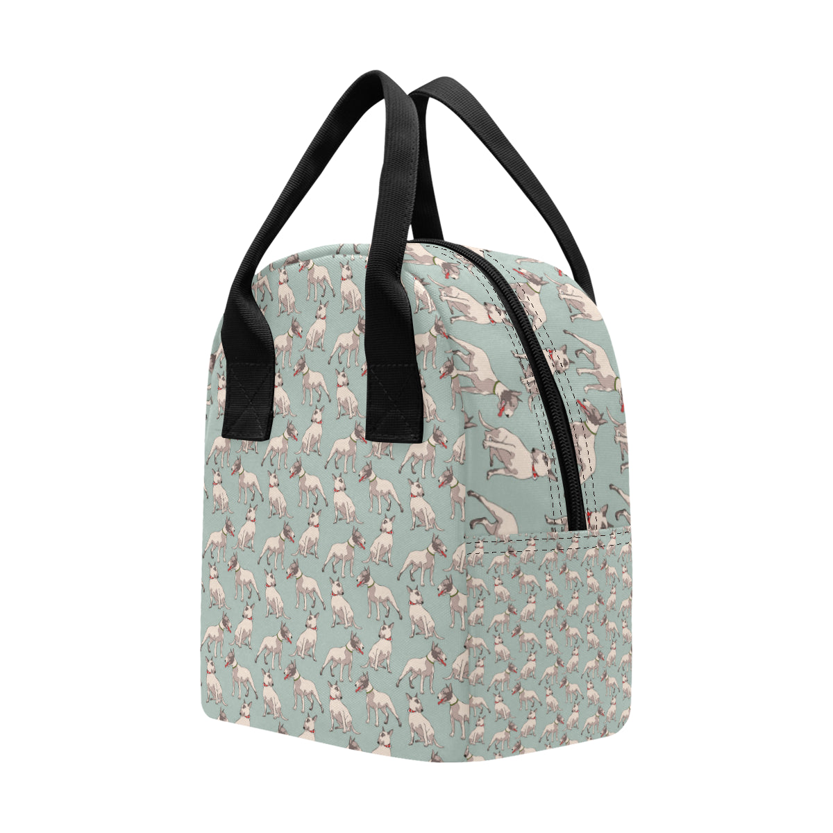 Bull Terrier Cute Print Pattern Insulated Lunch Bag