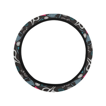 Sewing Equipment Print Design LKS305 Steering Wheel Cover with Elastic Edge
