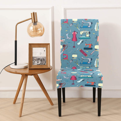 Sewing Equipment Print Design LKS301 Dining Chair Slipcover
