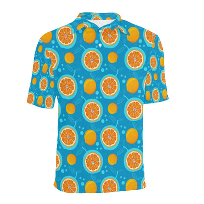 Grapefruit Pattern Print Design GF03 Men Polo Shirt