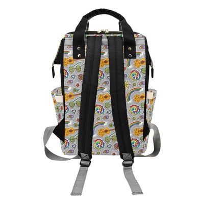 Hippie Print Design LKS306 Diaper Bag Backpack