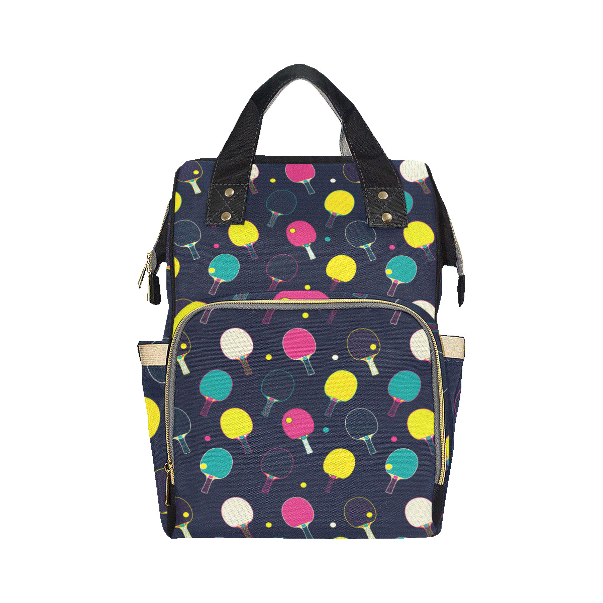 Ping Pong Pattern Print Design A04 Diaper Bag Backpack
