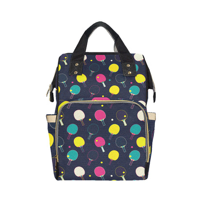 Ping Pong Pattern Print Design A04 Diaper Bag Backpack