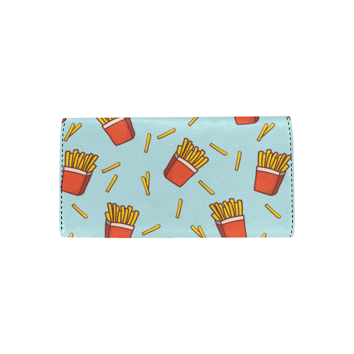 French Fried Pattern Print Design 02 Women's Trifold Wallet