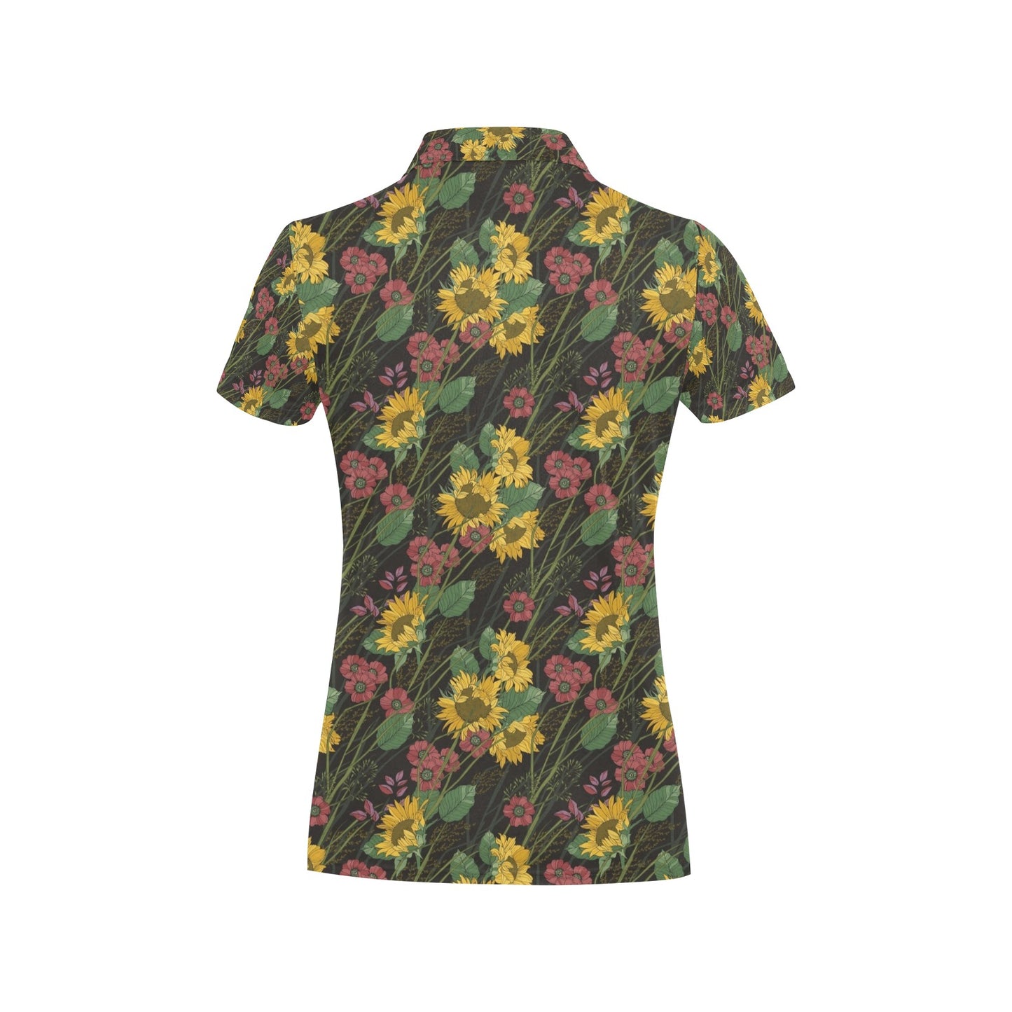 Sunflower Print Design LKS303 Women's Polo Shirt