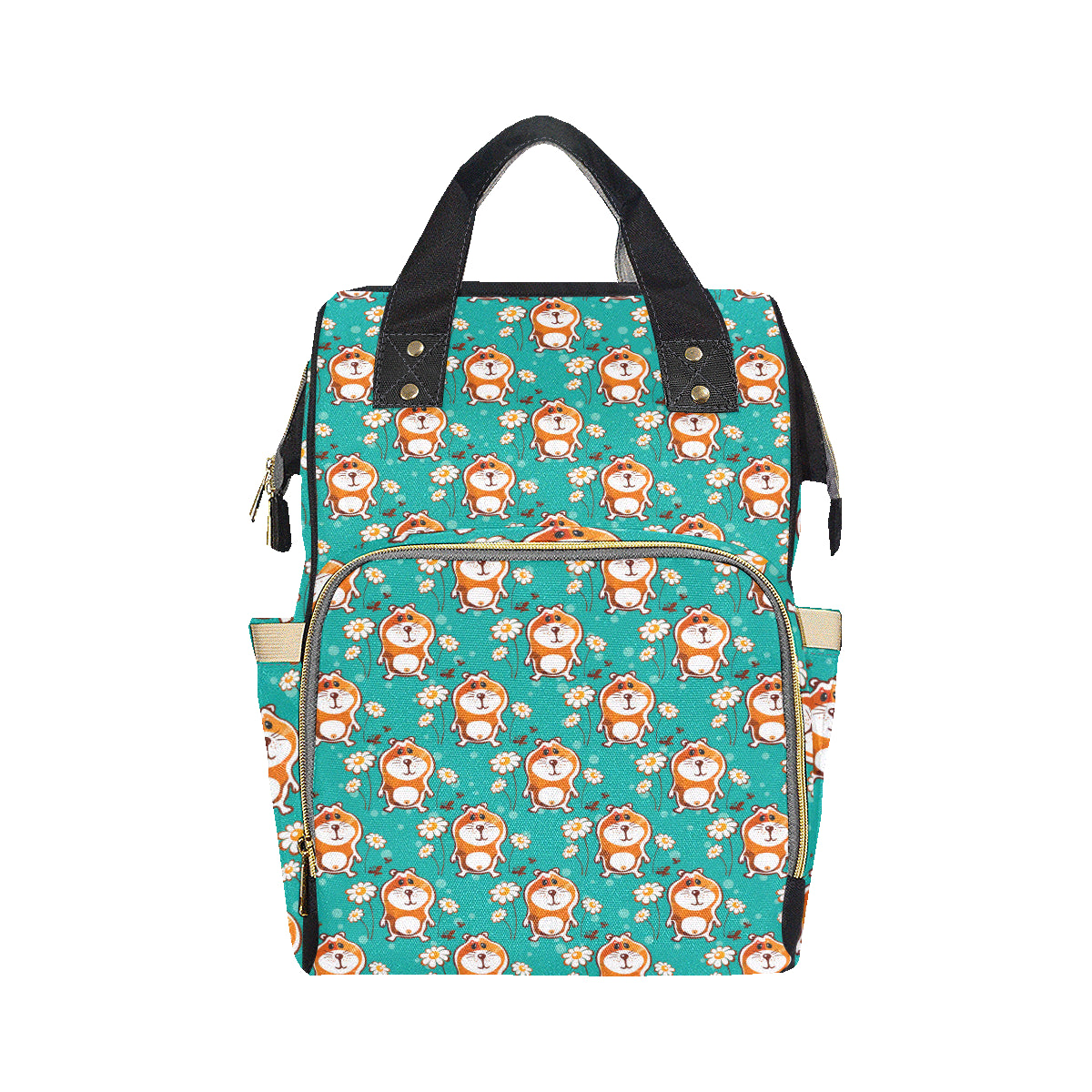 Hamster Pattern Print Design 01 Diaper Bag Backpack
