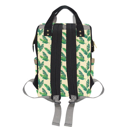 Banana Leaf Pattern Print Design 01 Diaper Bag Backpack