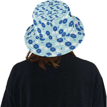 Morning Glory Pattern Print Design MG07 Unisex Bucket Hat