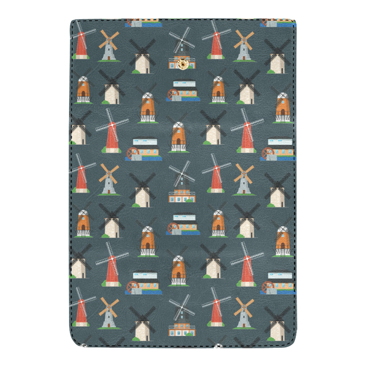 Windmill Pattern Print Design 04 Women's Trifold Wallet