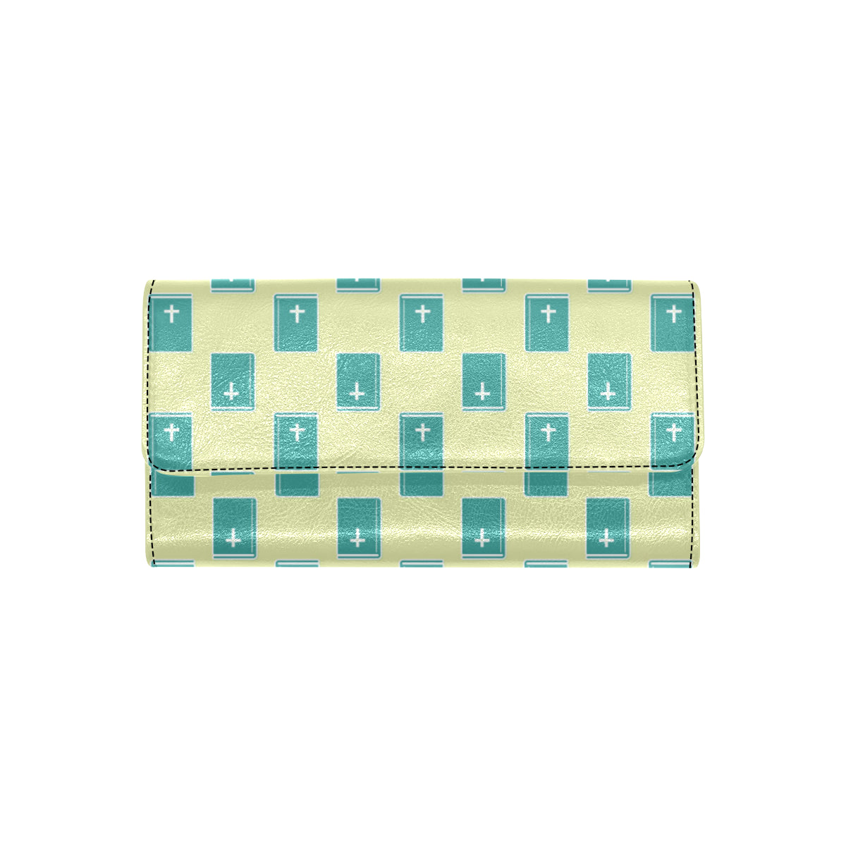 Bible Pattern Print Design 04 Women's Trifold Wallet