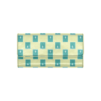 Bible Pattern Print Design 04 Women's Trifold Wallet