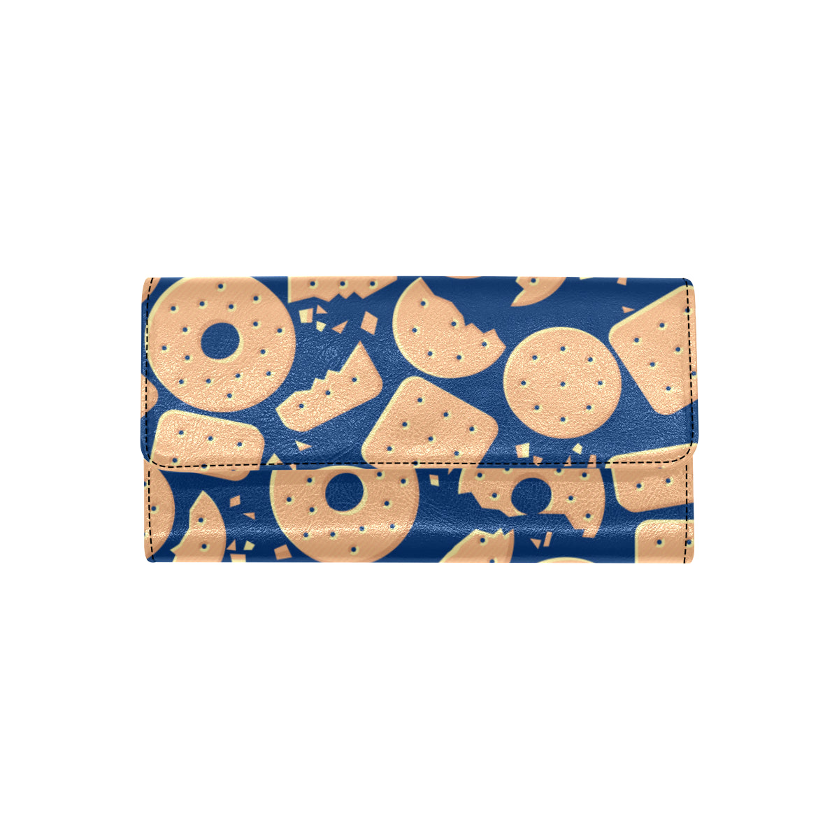 Cracker Pattern Print Design 03 Women's Trifold Wallet