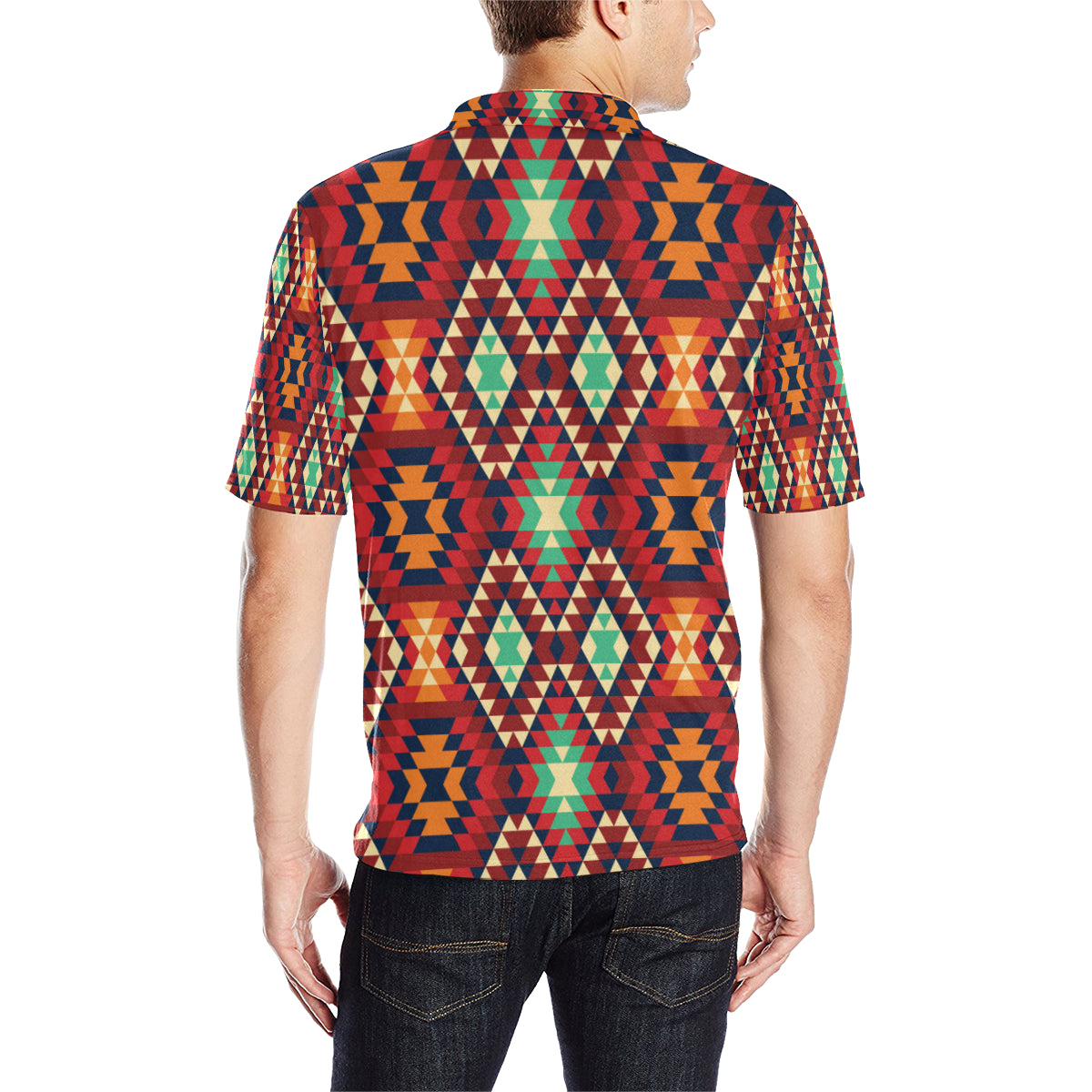 Native Pattern Print Design A07 Men Polo Shirt