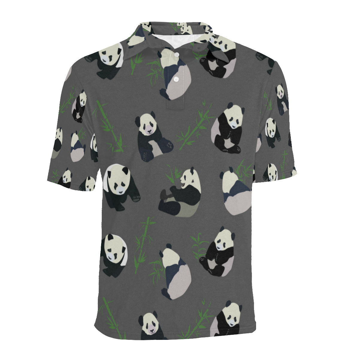Panda Pattern Print Design A06 Men Polo Shirt