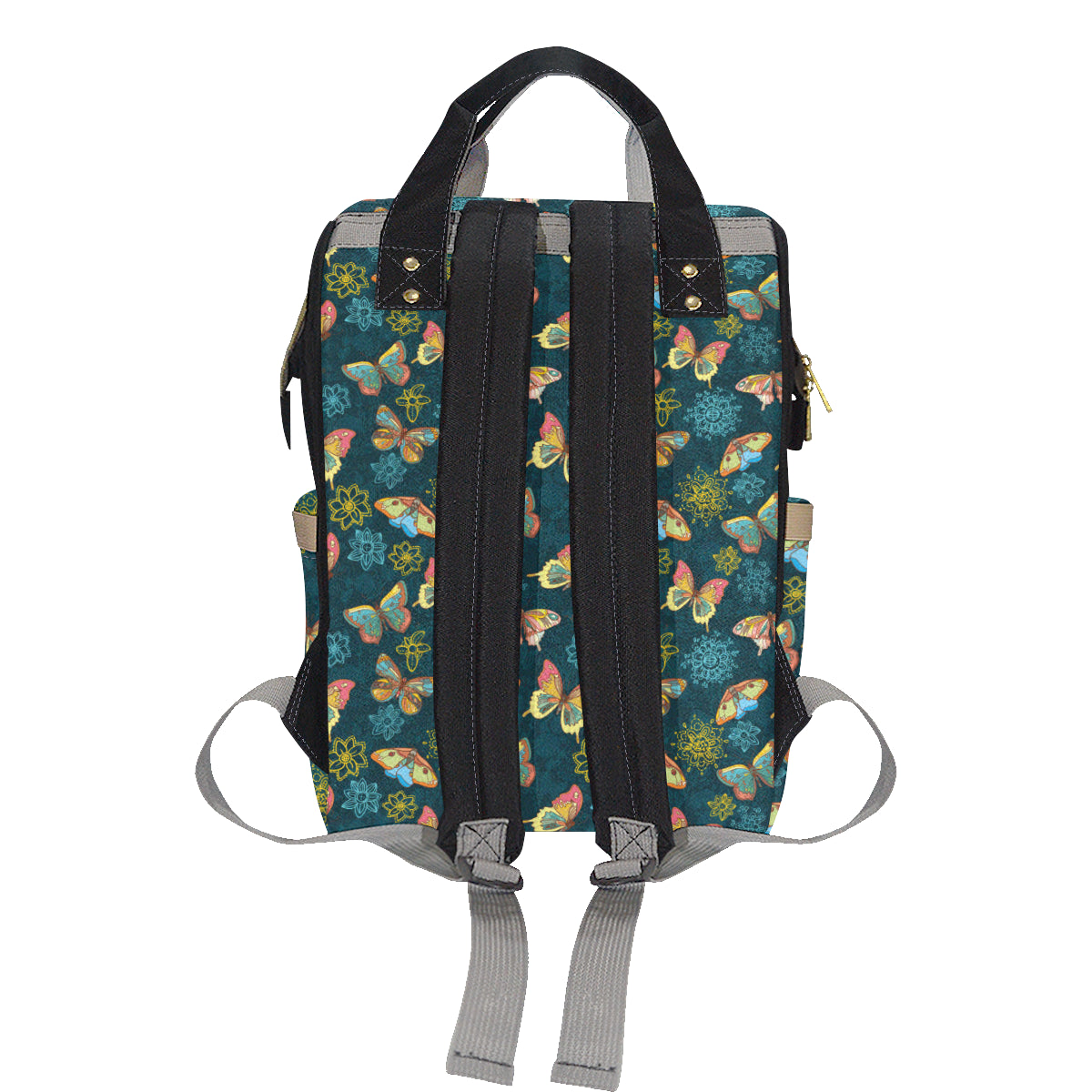 Butterfly Hand Draw Print Pattern Diaper Bag Backpack