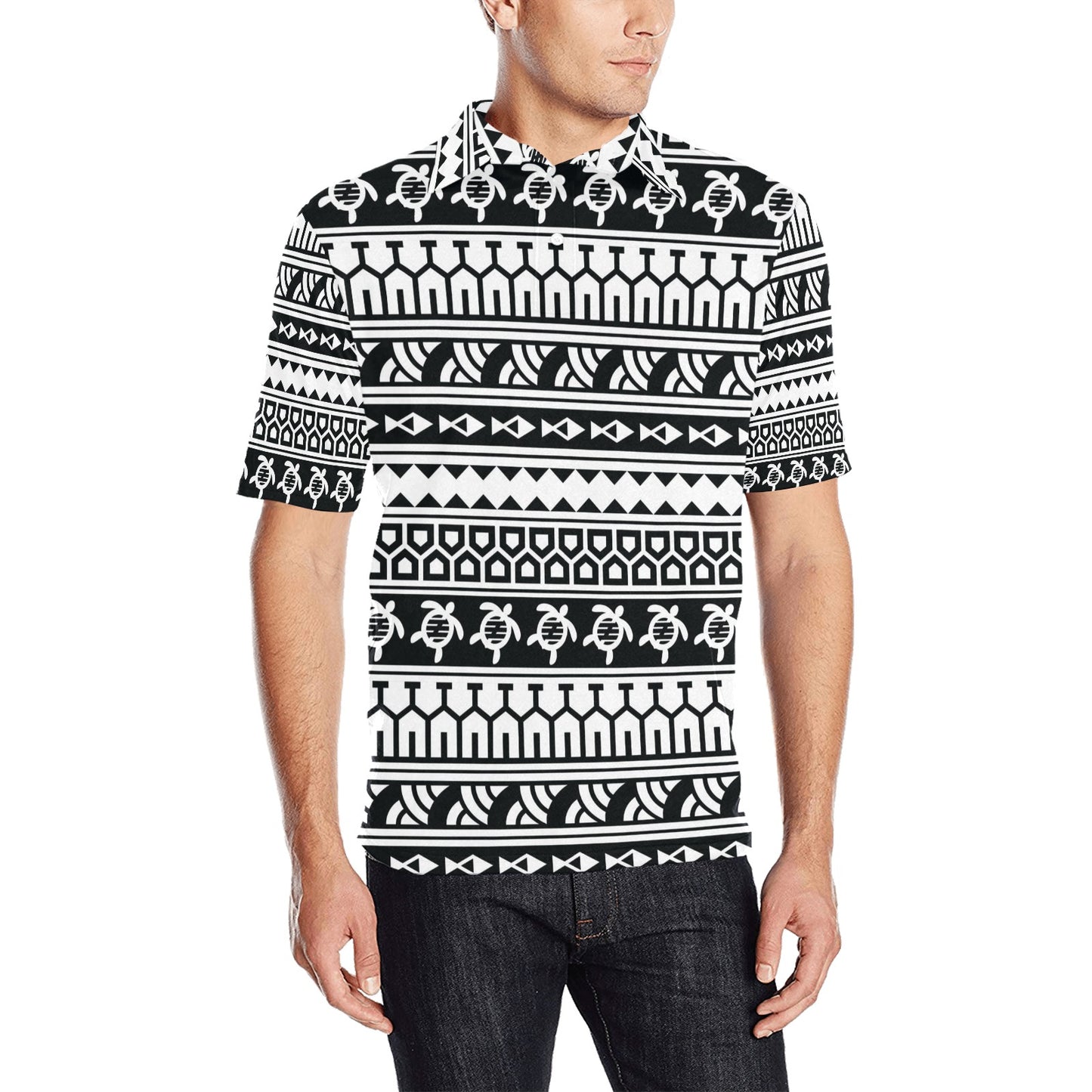 Samoan Pattern Print Design LKS303 Men Polo Shirt