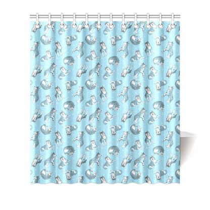 Wolf Design Print Pattern Shower Curtain