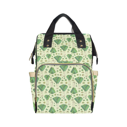 Leek Pattern Print Design 04 Diaper Bag Backpack
