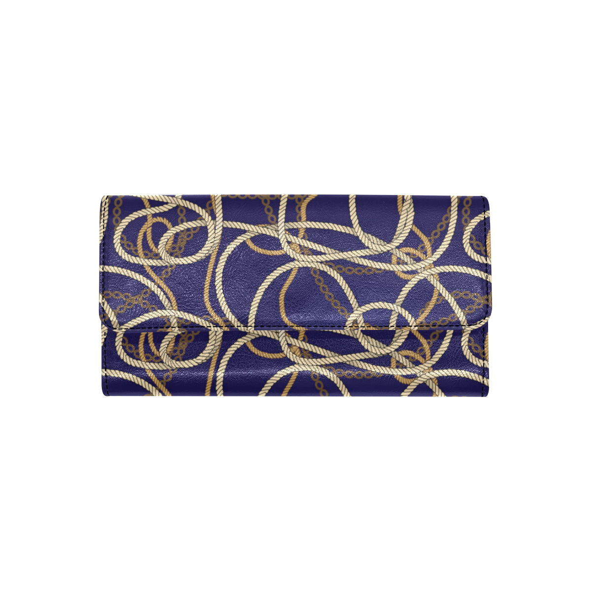 Rope Pattern Print Design A01 Women's Trifold Wallet