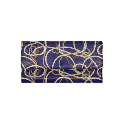 Rope Pattern Print Design A01 Women's Trifold Wallet