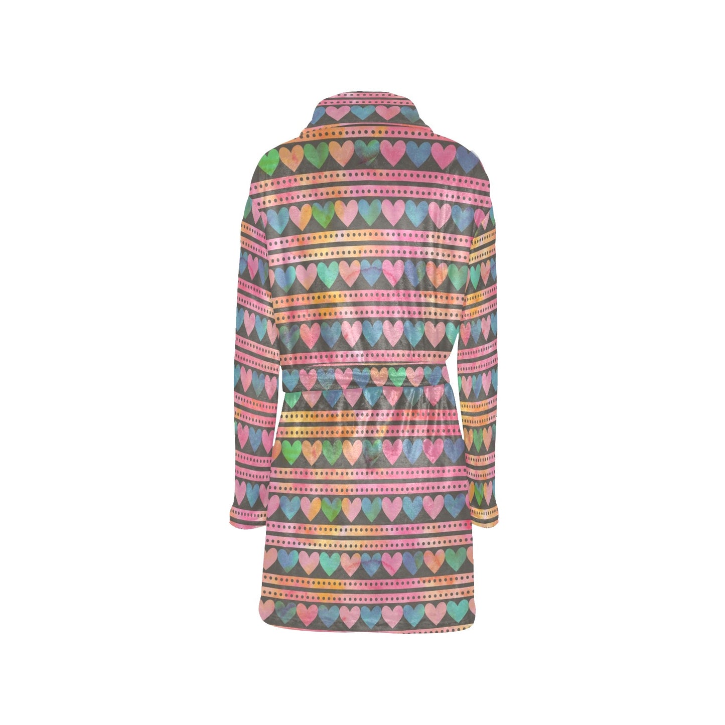 Heart Pattern Print Design HE010 Women's Fleece Robe