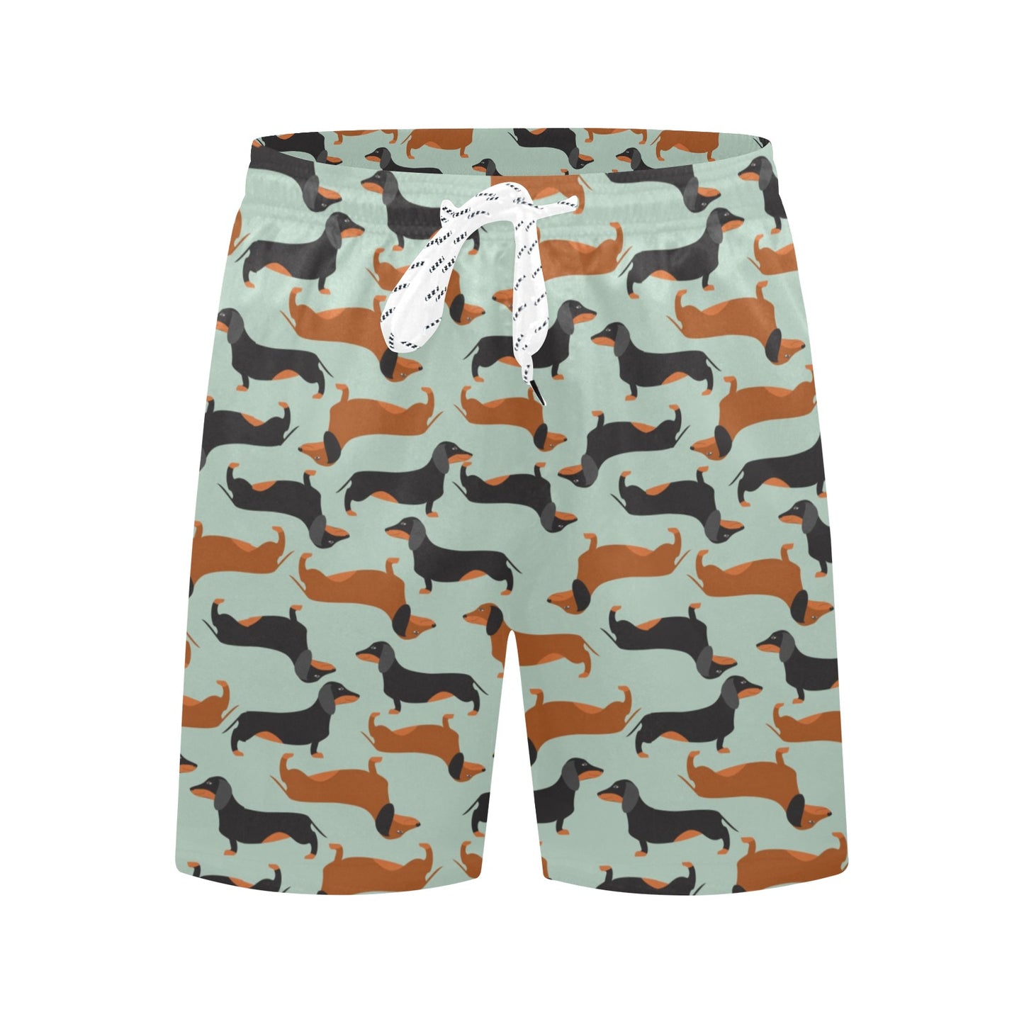 Dachshund Cute Print Pattern Men's Swim Trunks Beach Shorts