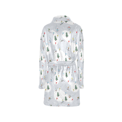 Ski Print Design LKS305 Women's Fleece Robe