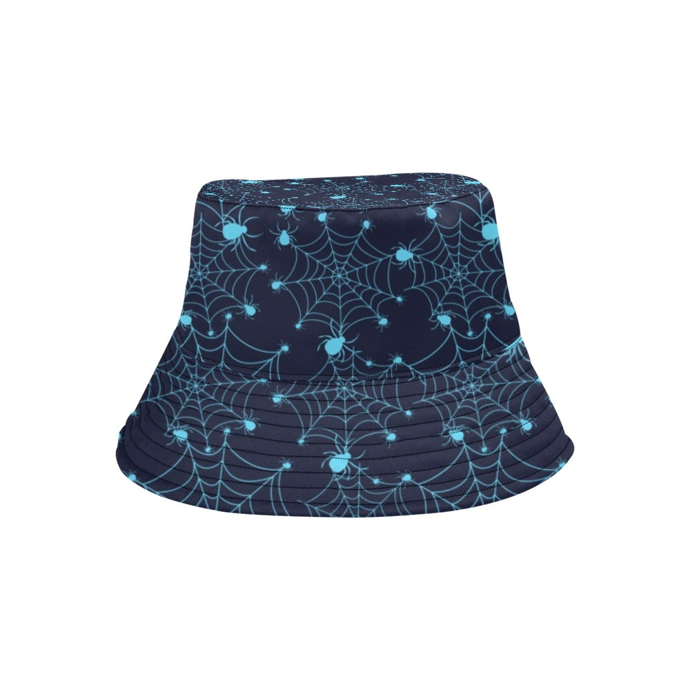 Spider Web Blue Print Design LKS304 Unisex Bucket Hat