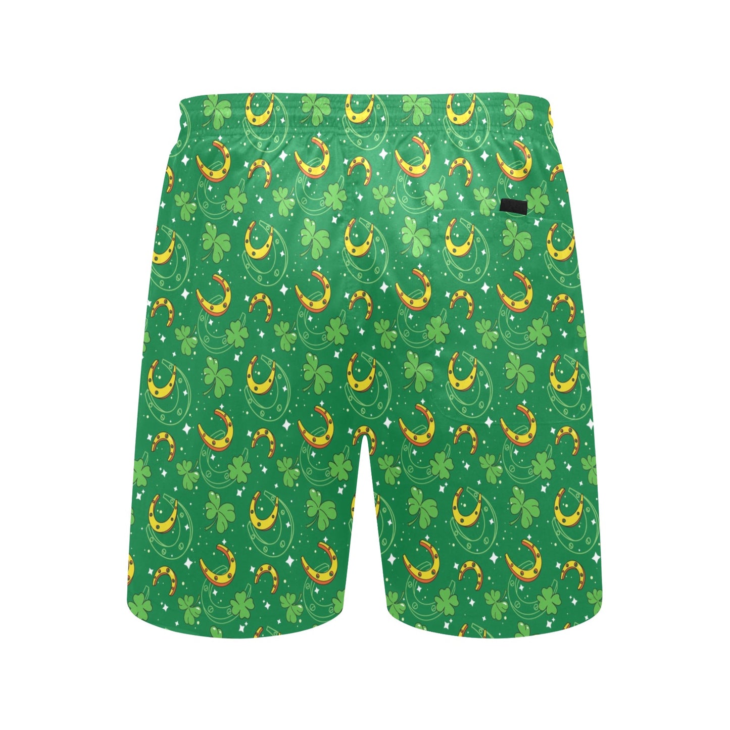 Shamrock With Horse Shoes Print Design LKS305 Men's Swim Trunks Beach Shorts