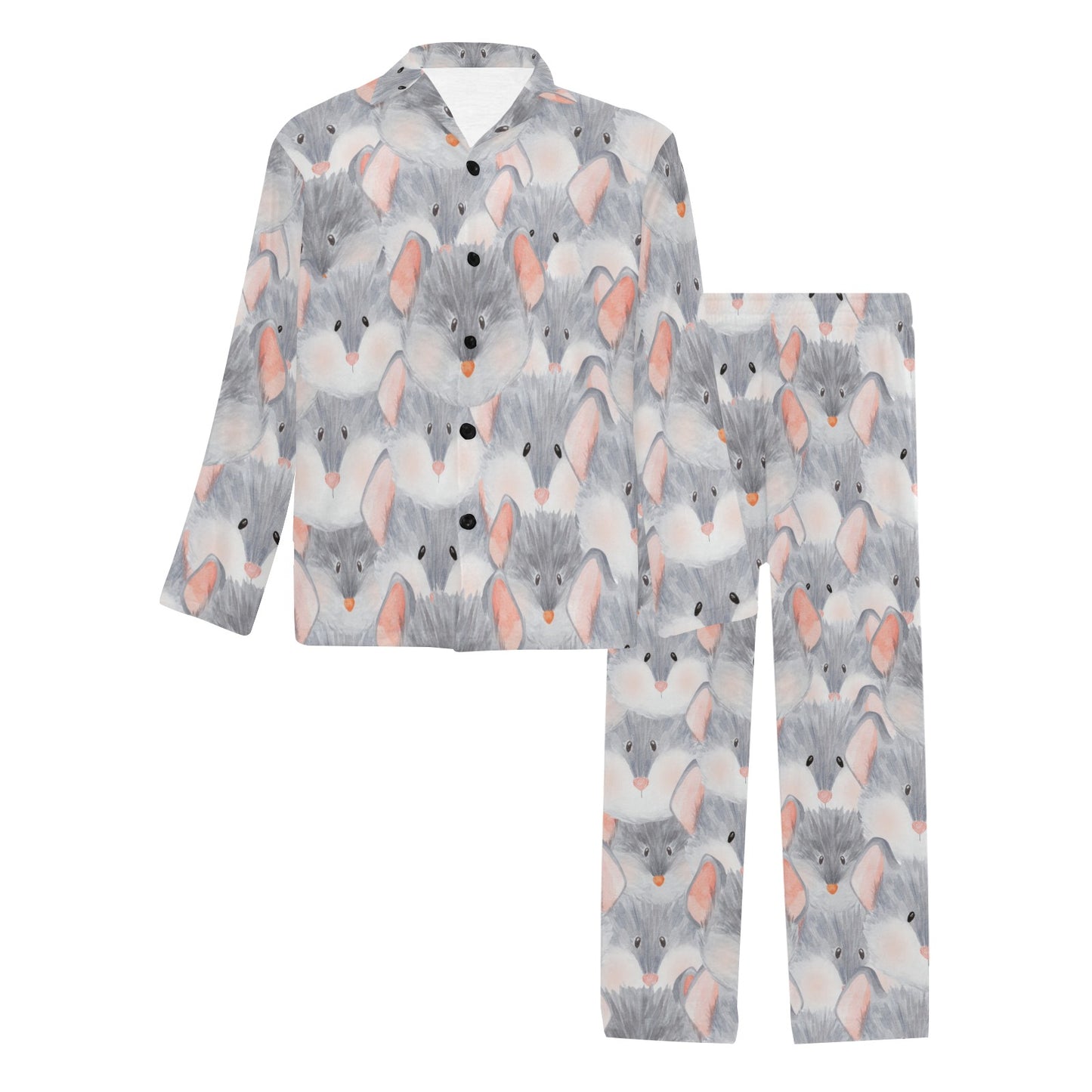 Rat Baby Pattern Print Design 02 Men's Long Pajama Set