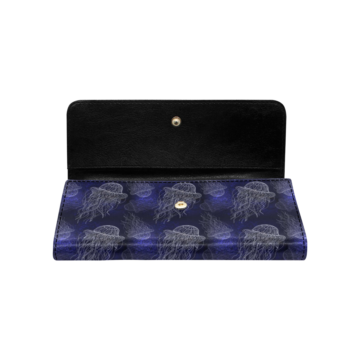 Jellyfish Pattern Print Design 02 Women's Trifold Wallet