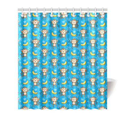 Monkey Pattern Print Design 05 Shower Curtain