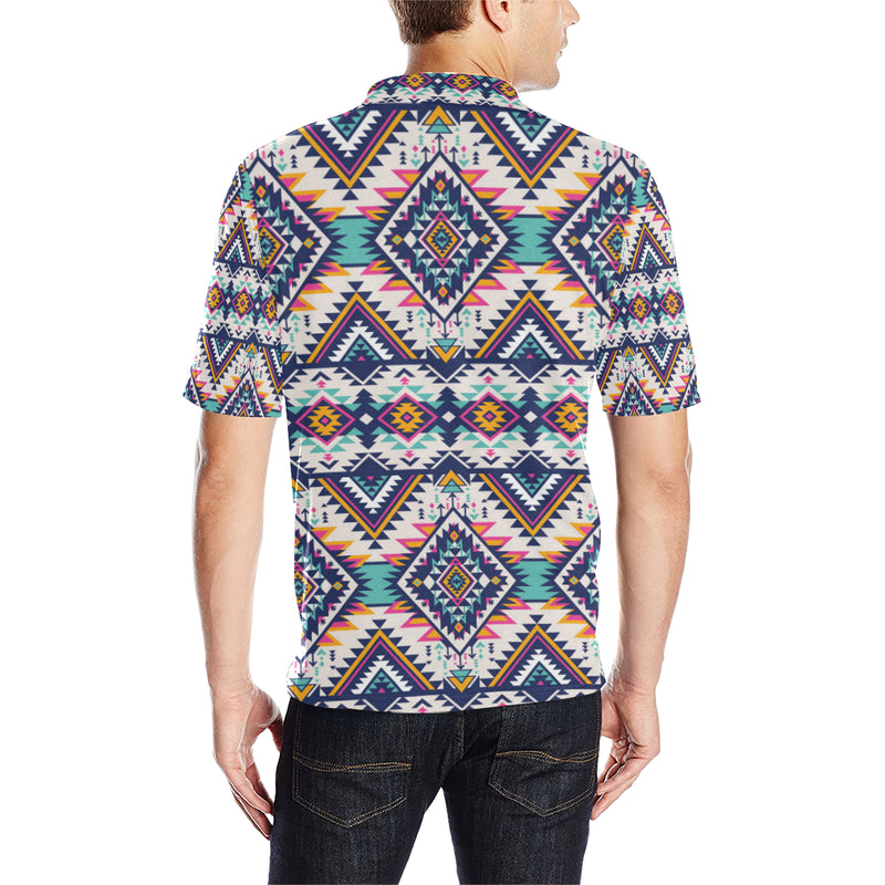 Tribal Aztec native american Men Polo Shirt