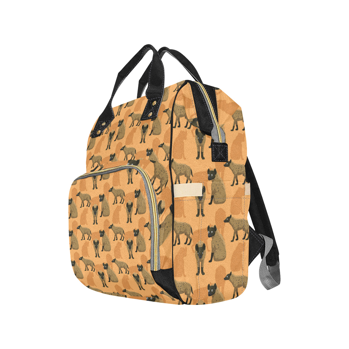 Hyena Pattern Print Design 01 Diaper Bag Backpack
