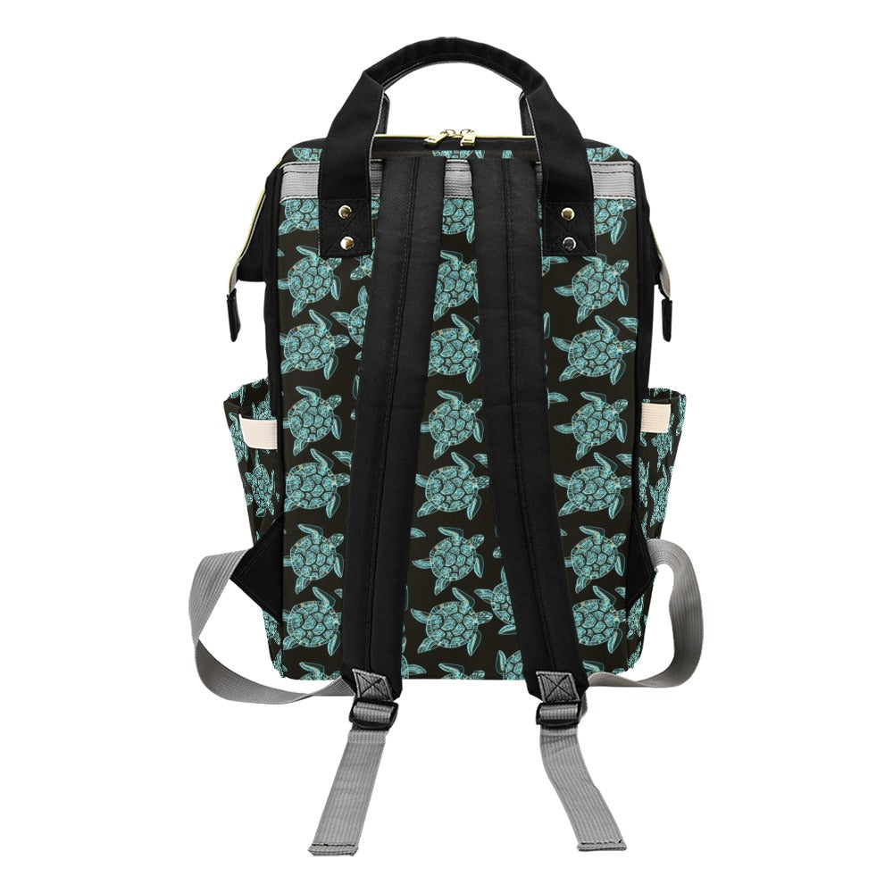 Sea Turtle Print Design LKS302 Diaper Bag Backpack