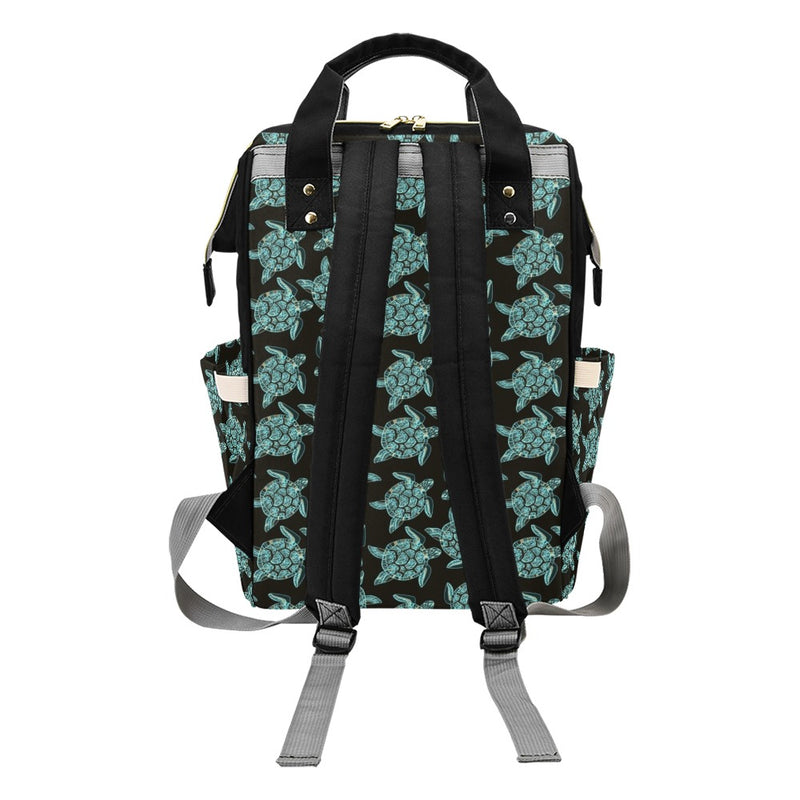 Sea Turtle Print Design LKS302 Diaper Bag Backpack