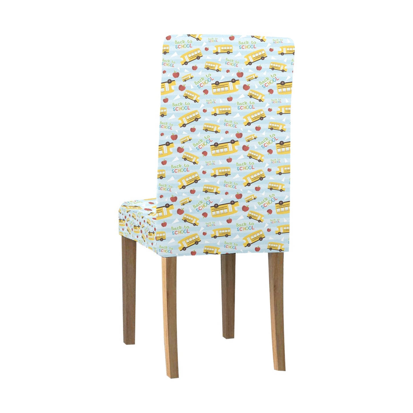 School Bus Back To School Print Design LKS303 Dining Chair Slipcover