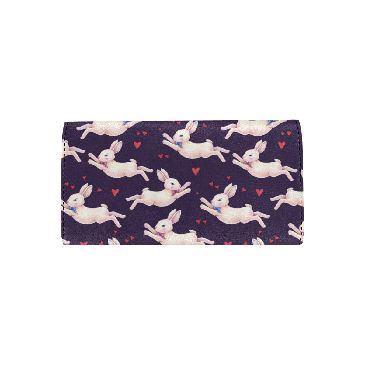 Rabbit Pattern Print Design RB016 Women's Trifold Wallet